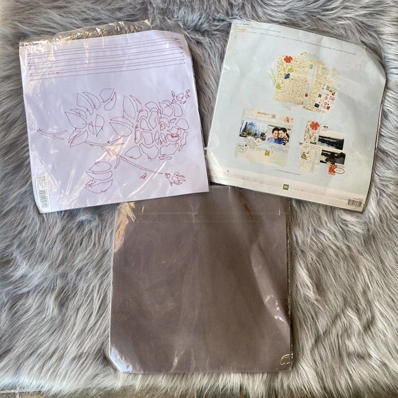 Lot of Assorted Scrapbooking Paper Staionary Box Decorate Set Travel Rustic - Picture 2 of 4